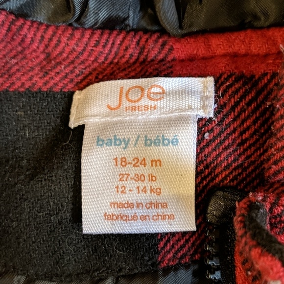 Joe Fresh Buffalo Check Winter Jacket - Picture 4 of 4